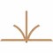 Ekena Millwork Redmond Smooth Timber Gable Bracket, Western Red Cedar, 96"W x 56"H x 3 1/2"D x 3 1/2"F, 14/12 Pitch GBW096X56X0404RED00SWR - alternate 1